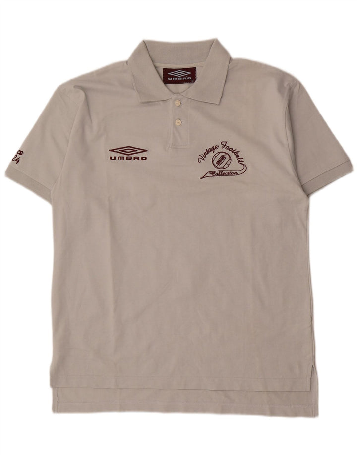Tricou polo Umbro pentru bărbați, bumbac gri mediu