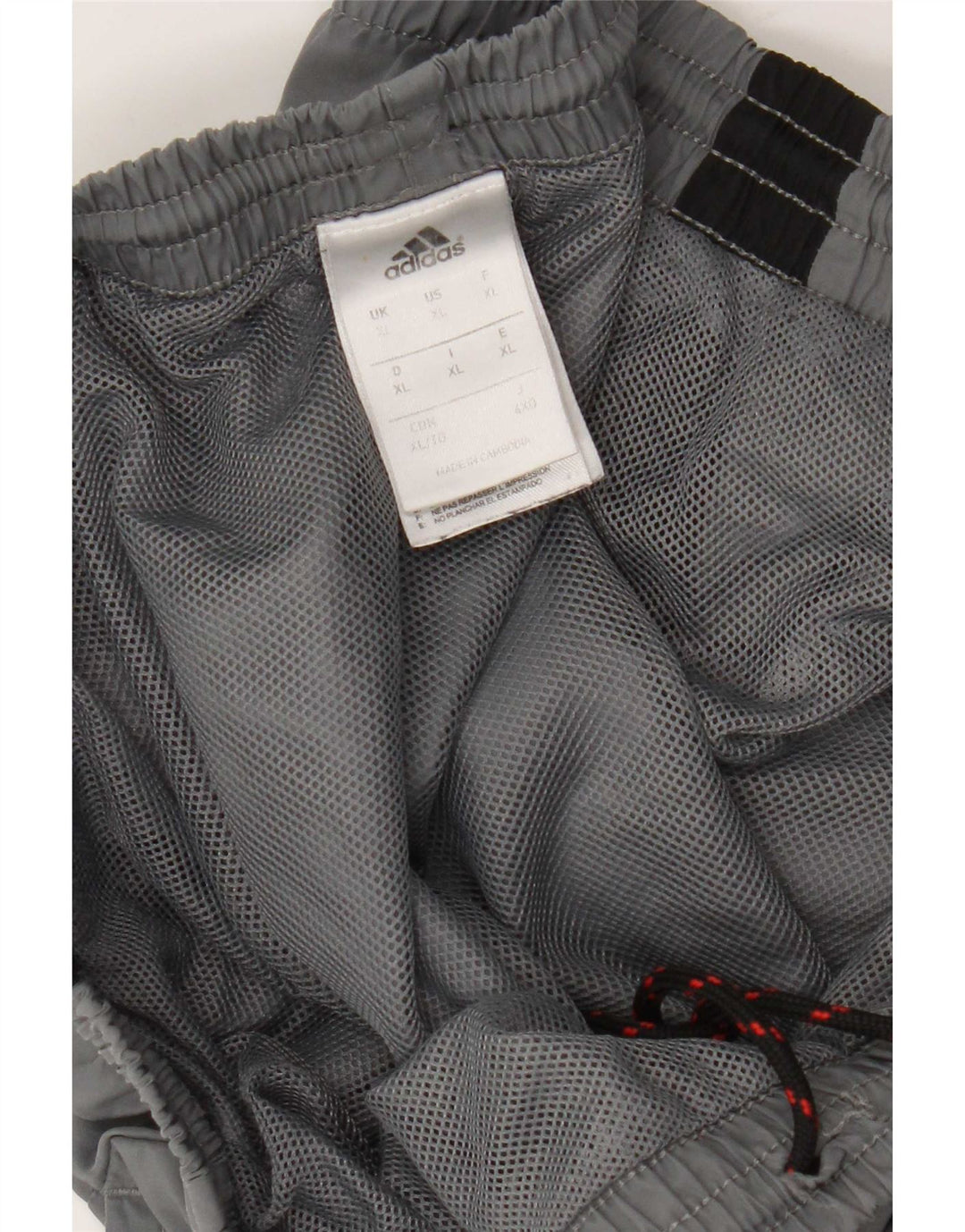 Adidas Mens Tracksuit Trousers Joggers XL Grey Colourblock Polyester