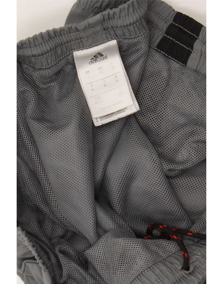 Adidas Mens Tracksuit Trousers Joggers XL Grey Colourblock Polyester