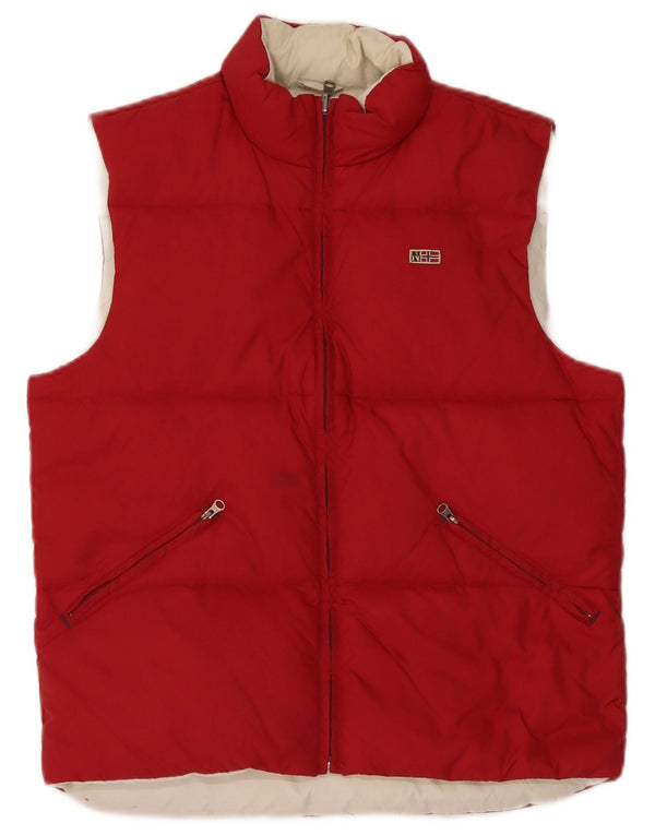 Napapijri Băieți Graphic Reversibil Căptușit Gilet 15-16 Ani Roșu