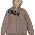 Pulover Puma Graphic Zip pentru bărbați, bumbac, gri mediu