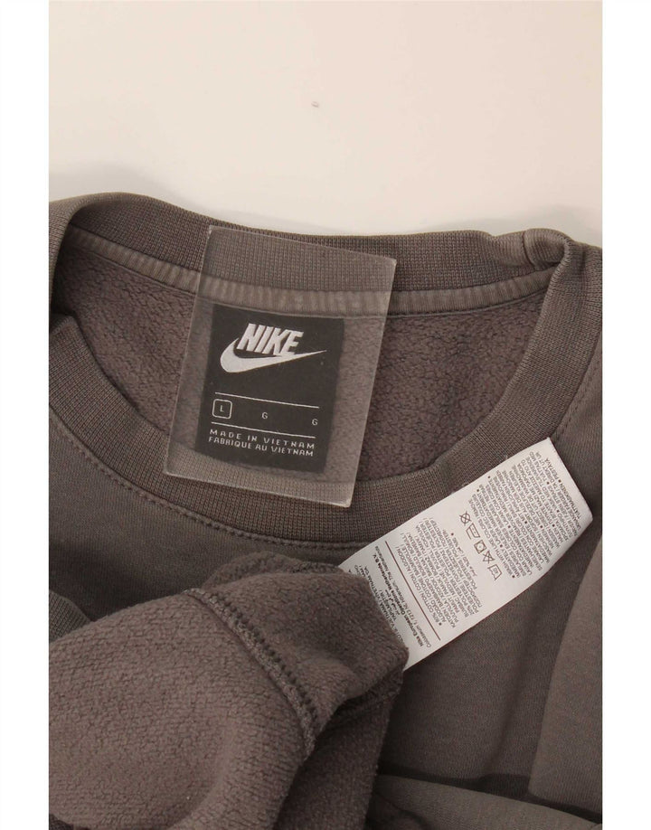 Hanorac pentru bărbați Nike Pulover mare, gri, bumbac