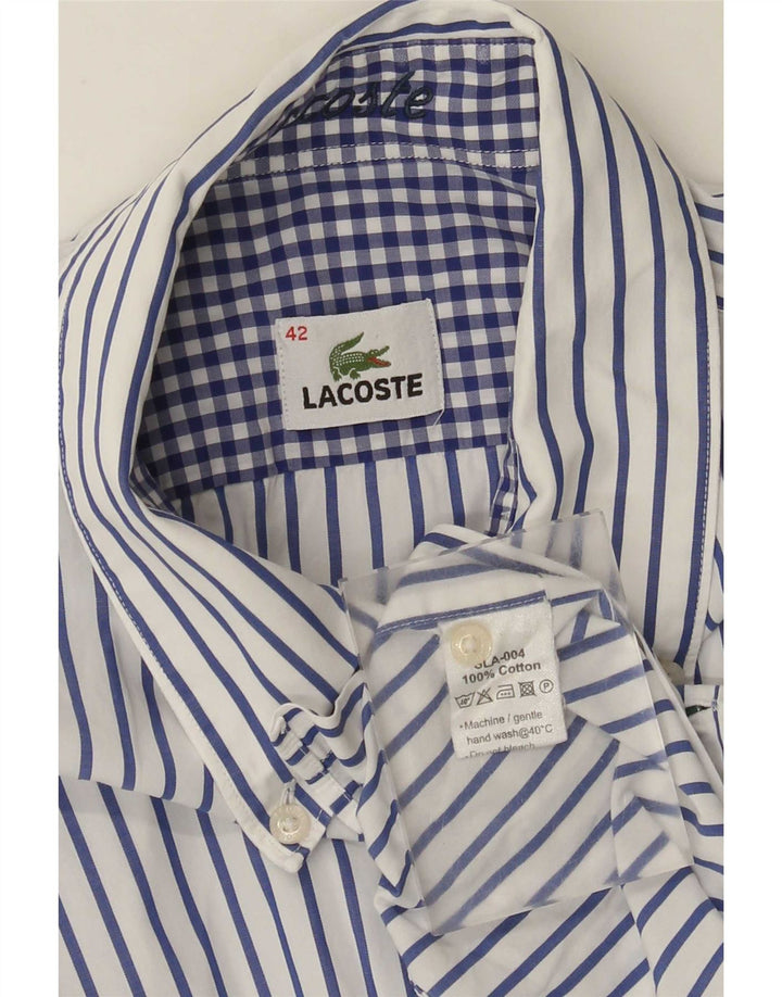 Cămașă pentru bărbați Lacoste Mărimea 42 Bumbac cu dungi albe mari