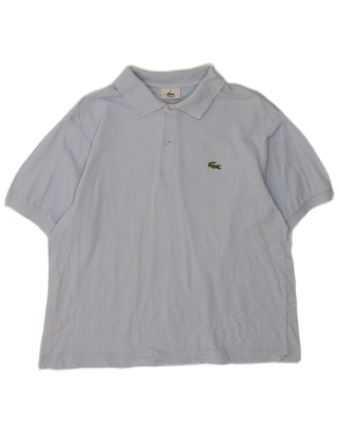 Tricou polo Lacoste pentru bărbați, mărimea 4, bumbac albastru mediu