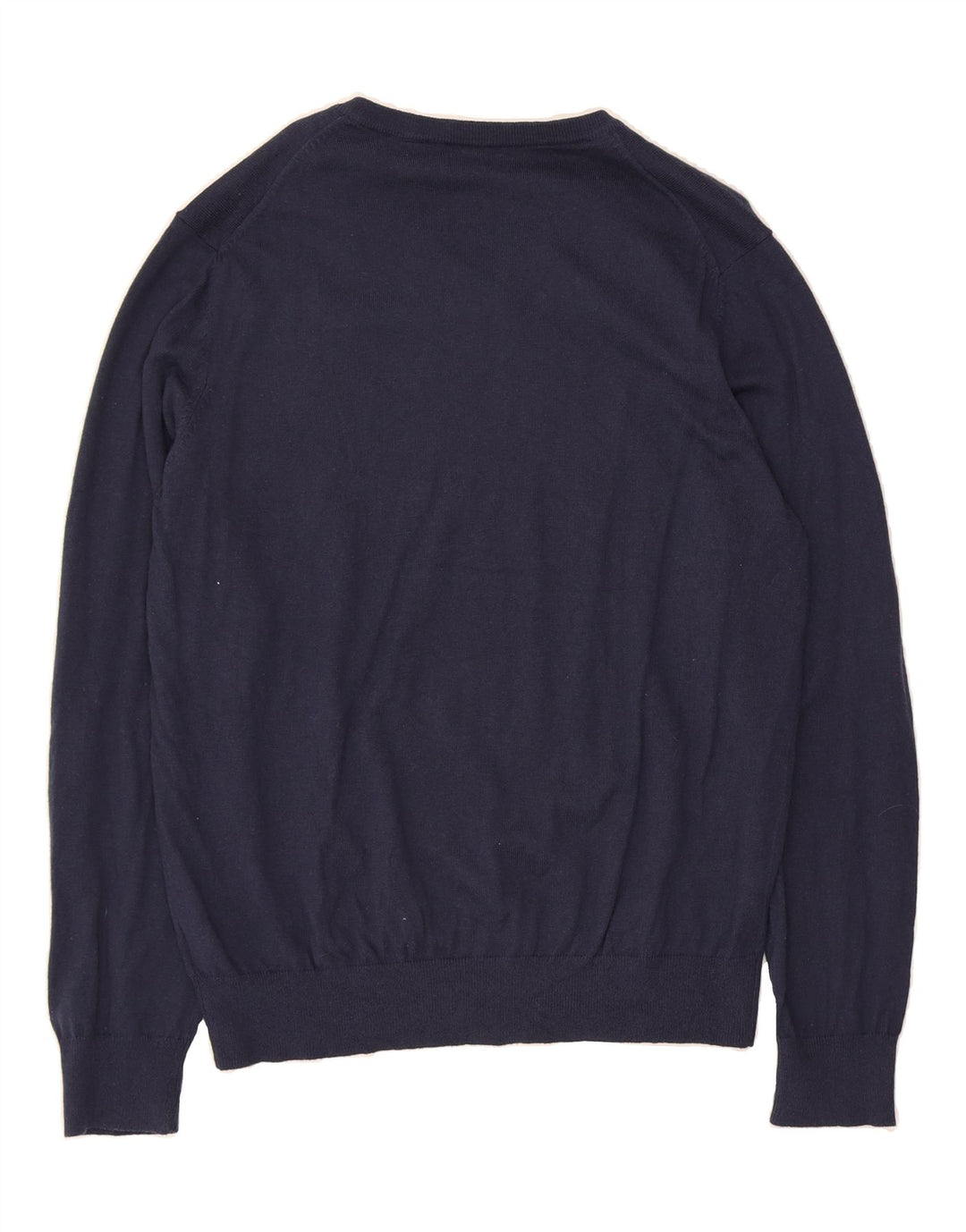 IZOD Mens V-Neck Jumper Sweater Large Navy Blue Cotton Vintage Izod and Second-Hand Izod from Messina Hembry 
