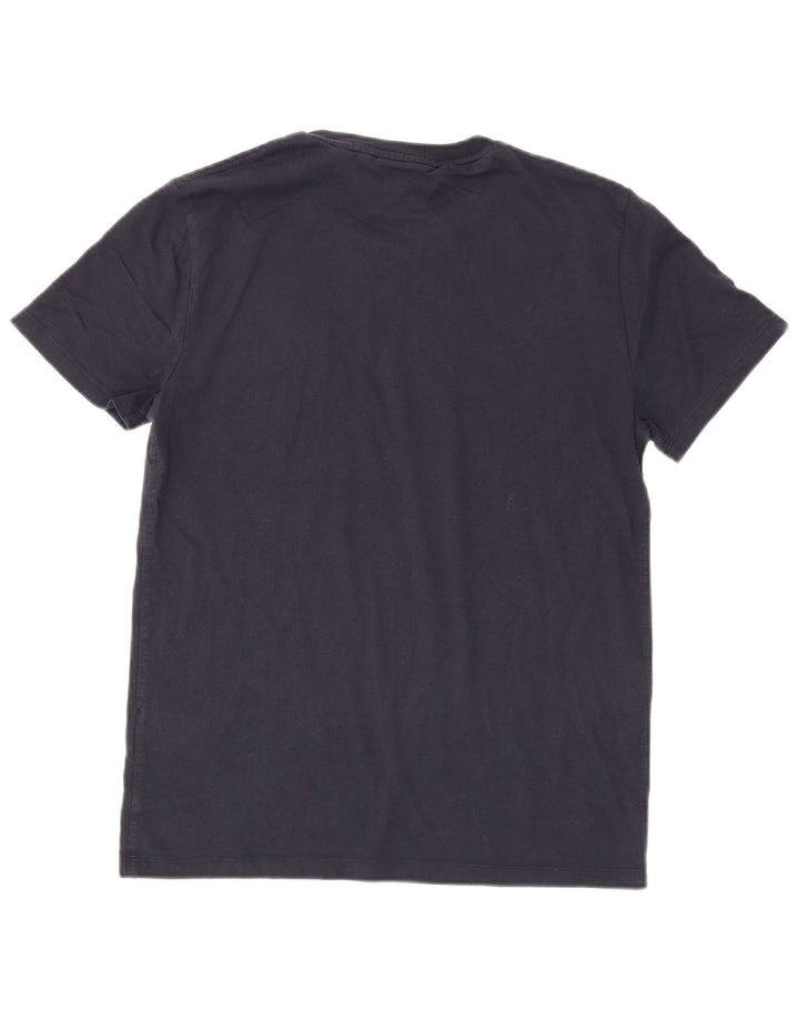 Tricou Superdry pentru bărbați Top mediu din bumbac bleumarin