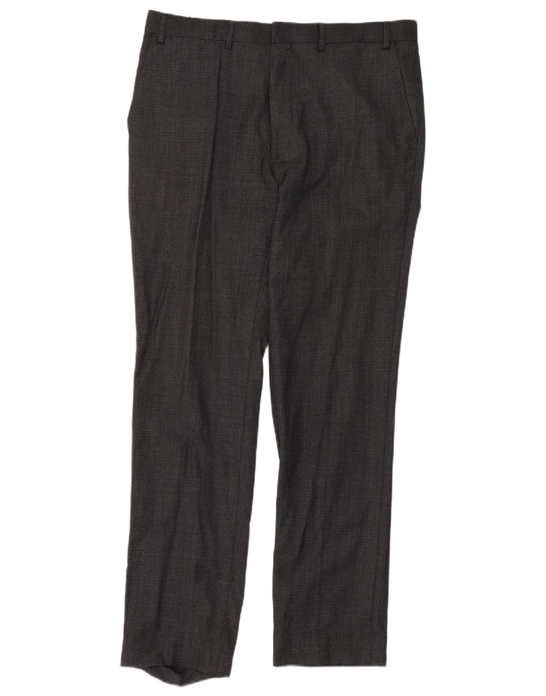 Marks & Spencer Pantaloni de costum drept autograf pentru bărbați L36 L33 Lână gri