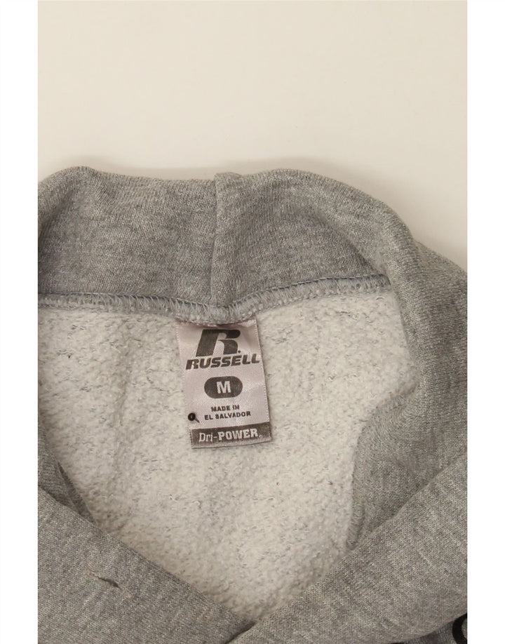 RUSSELL ATHLETIC Womens Graphic Hoodie Jumper Medium Grey Polyester Vintage Russell Athletic and Second-Hand Russell Athletic from Messina Hembry 
