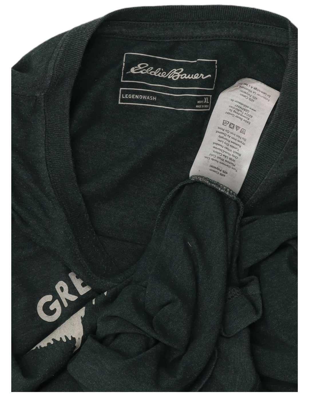EDDIE BAUER Tricou grafic pentru bărbați Top XL Bumbac verde