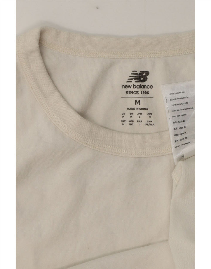 Tricou pentru bărbați New Balance Top Medium Alb Bumbac