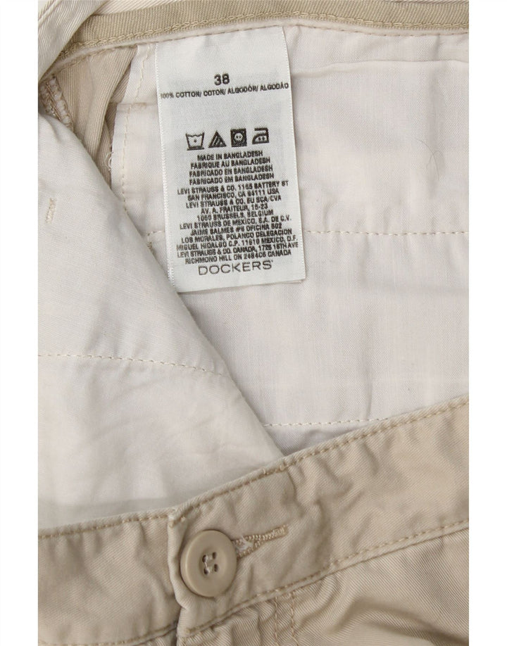 DOCKERS Mens Cargo Shorts W38 XL Beige Cotton