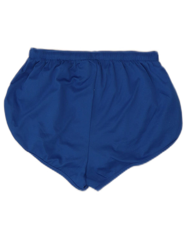 Asics Womens Graphic Sport Shorts UK 8 Small  Blue Colourblock