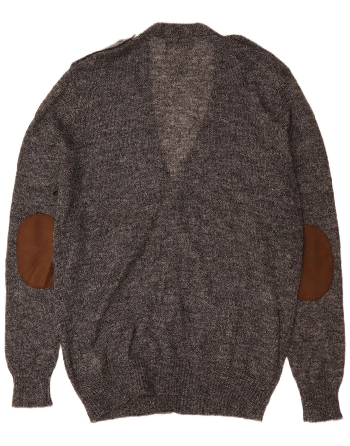 Pulover cardigan pentru bărbați Zara XL, gri acrilic pete