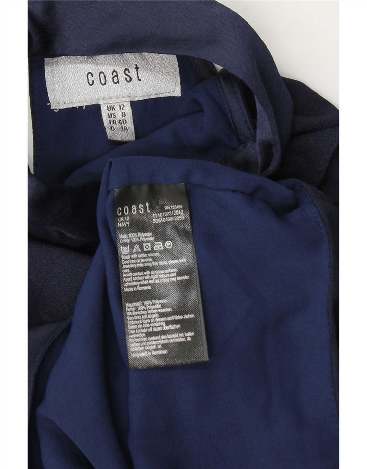 Coastă pentru femei Crop Off Shoulder Halter Top UK 12 Medium Bleumarin Poliester