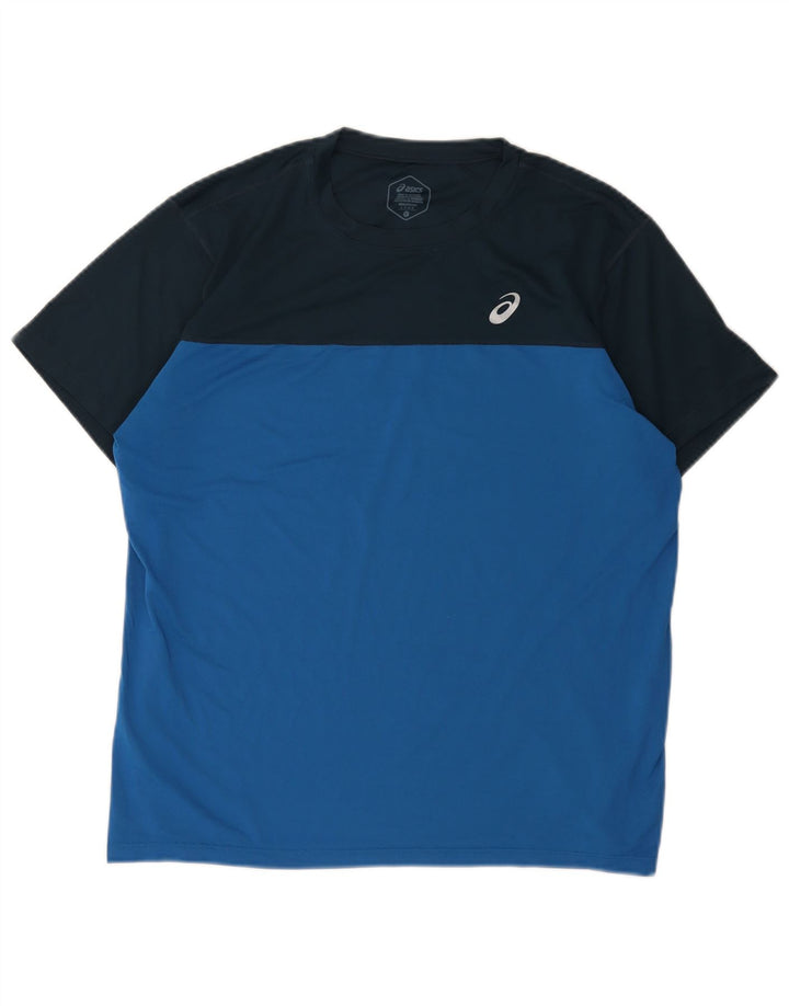 Tricou Asics pentru bărbați Top mare, albastru, poliester color bloc