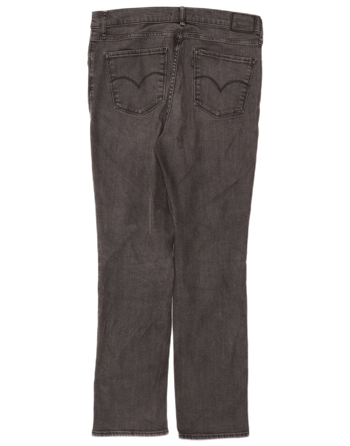 Blugi drepti cu talie mare Levi's 724 pentru femei L32 L30 Lyocell gri