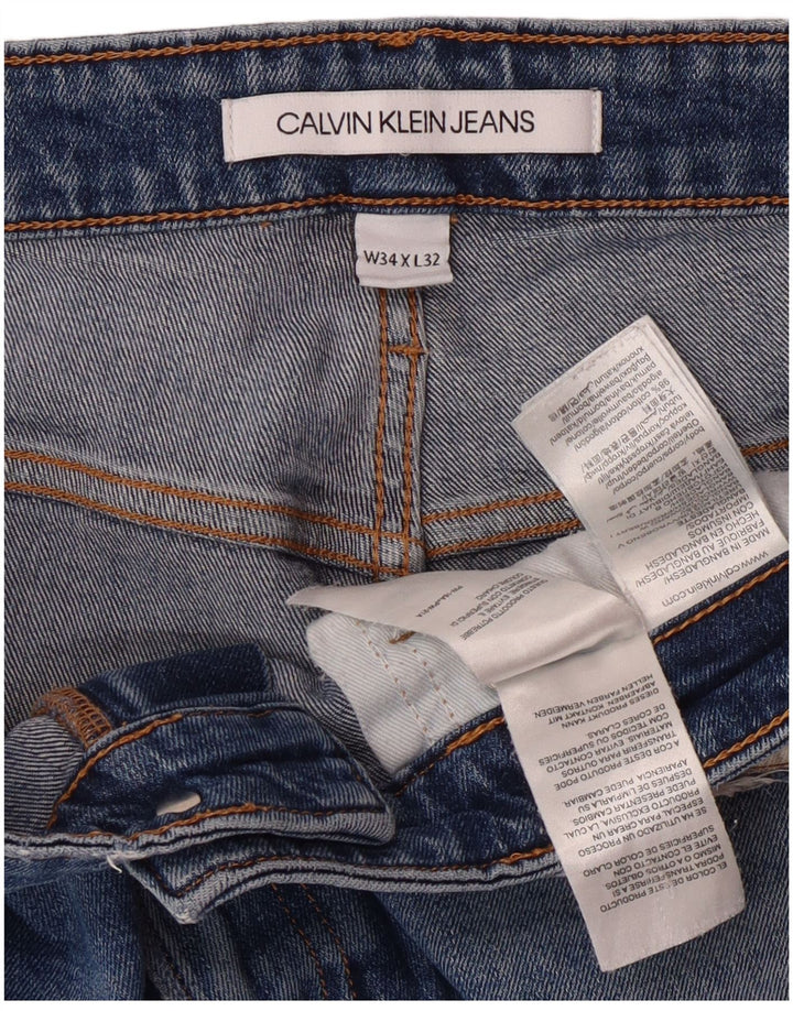 Blugi slim pentru bărbați Calvin Klein W34 L28 Bumbac albastru