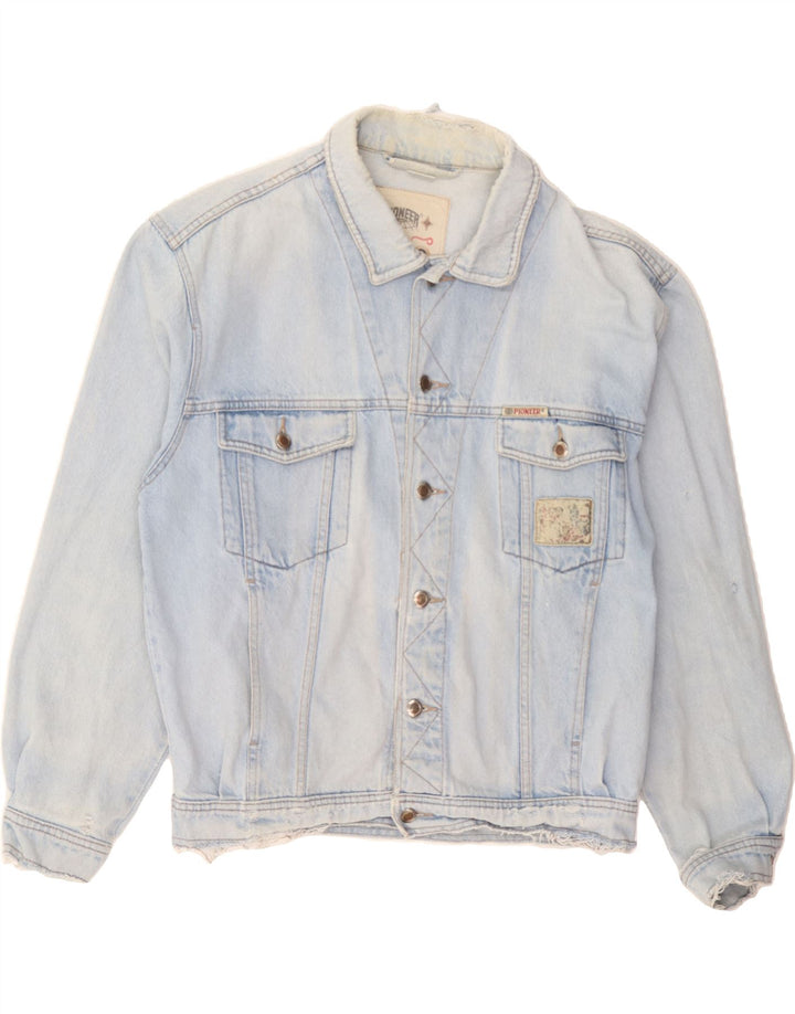 PIONEER Mens Loose Fit Denim Jacket UK 38 Medium Blue Vintage Pioneer and Second-Hand Pioneer from Messina Hembry 