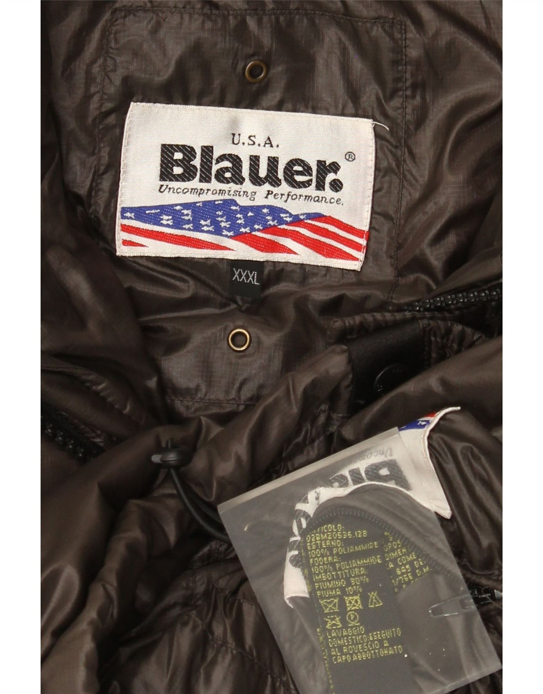 Jachetă căptușită cu glugă Blauer pentru bărbați UK 46 3XL Maro Poliamidă