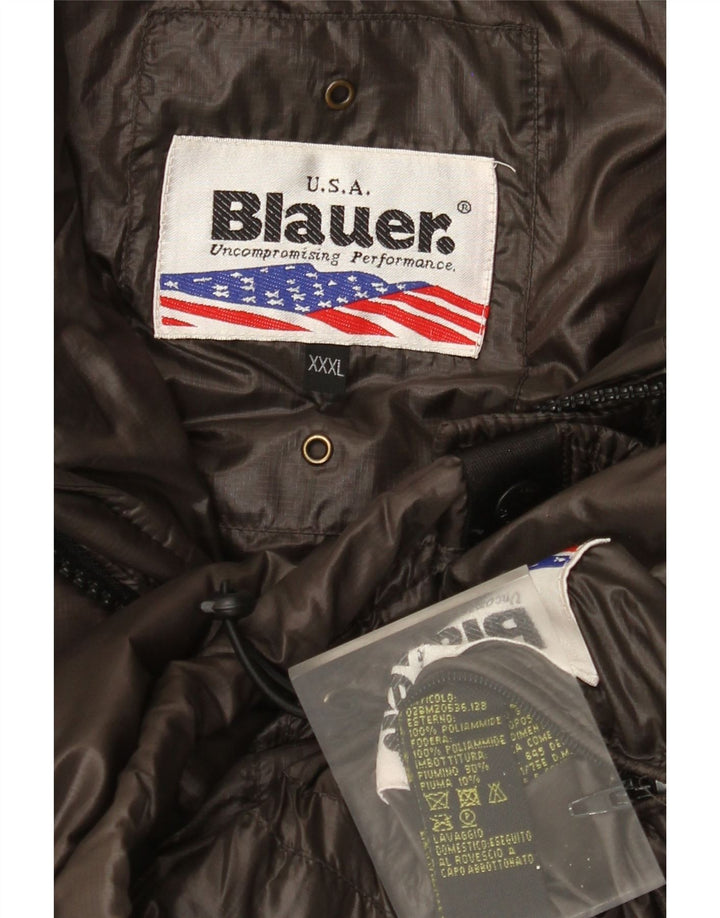 Jachetă căptușită cu glugă Blauer pentru bărbați UK 46 3XL Maro Poliamidă