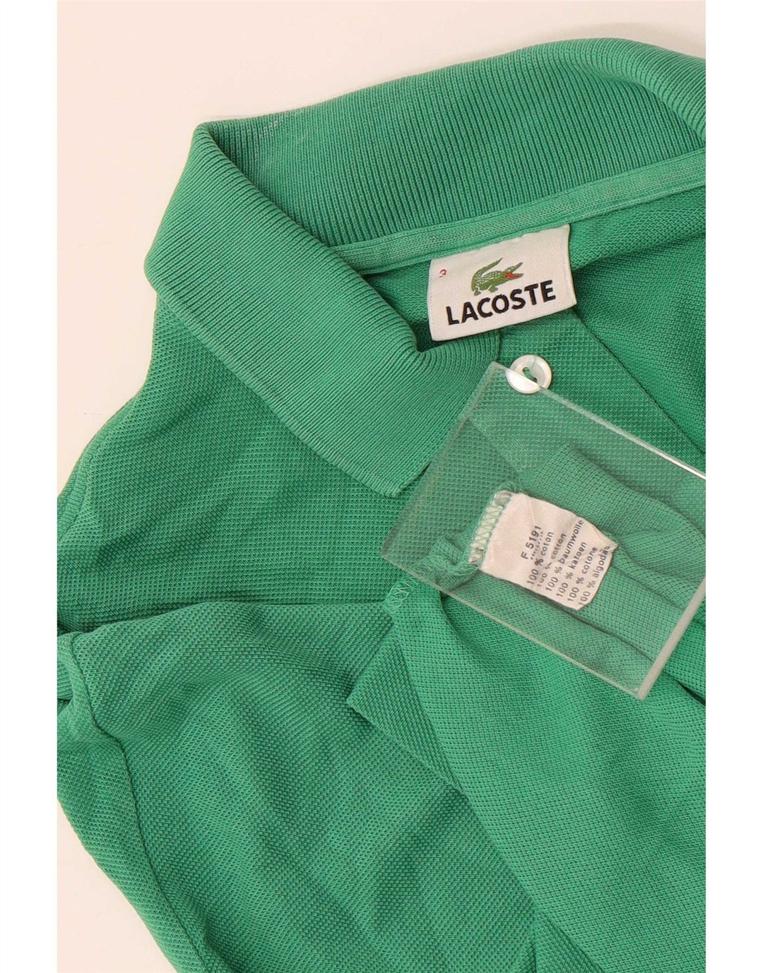 Tricou polo pentru bărbați Lacoste Mărimea 3 Bumbac verde mic
