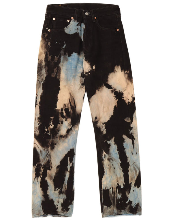 Blugi drepti pentru femei Levi's 501 W27 L29, bumbac negru Tie Dye