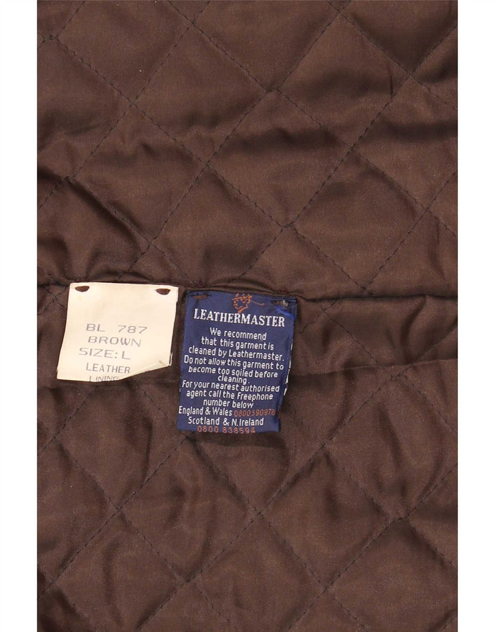 Palton din piele vintage pentru bărbați UK 40 mare maro