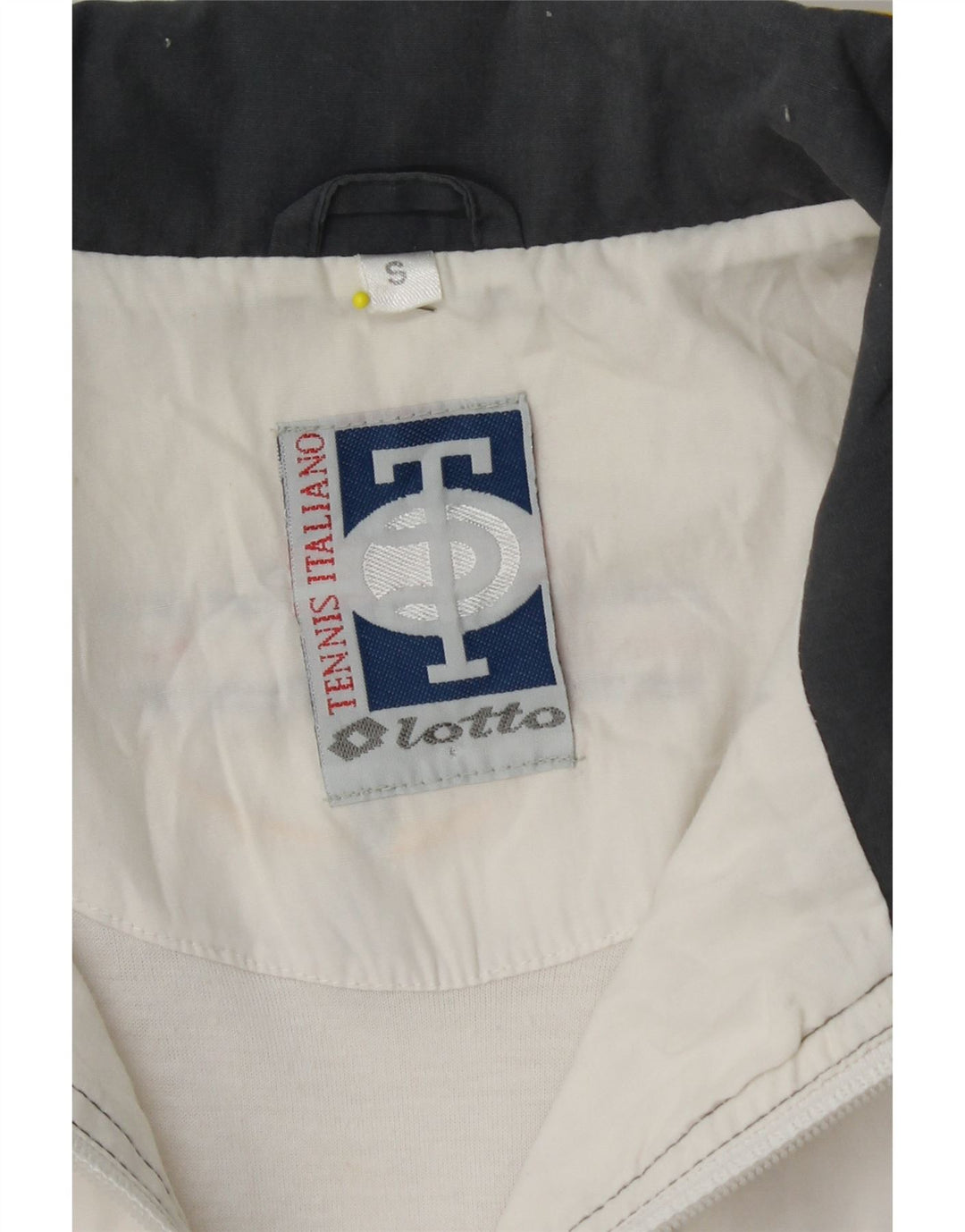 Jachetă de trening grafică LOTTO, cu croiala largi, albă, mică