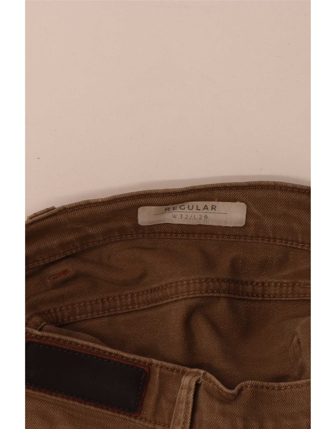Blugi drepți obișnuiți pentru bărbați Marks & Spencer W32 L29 bumbac bej