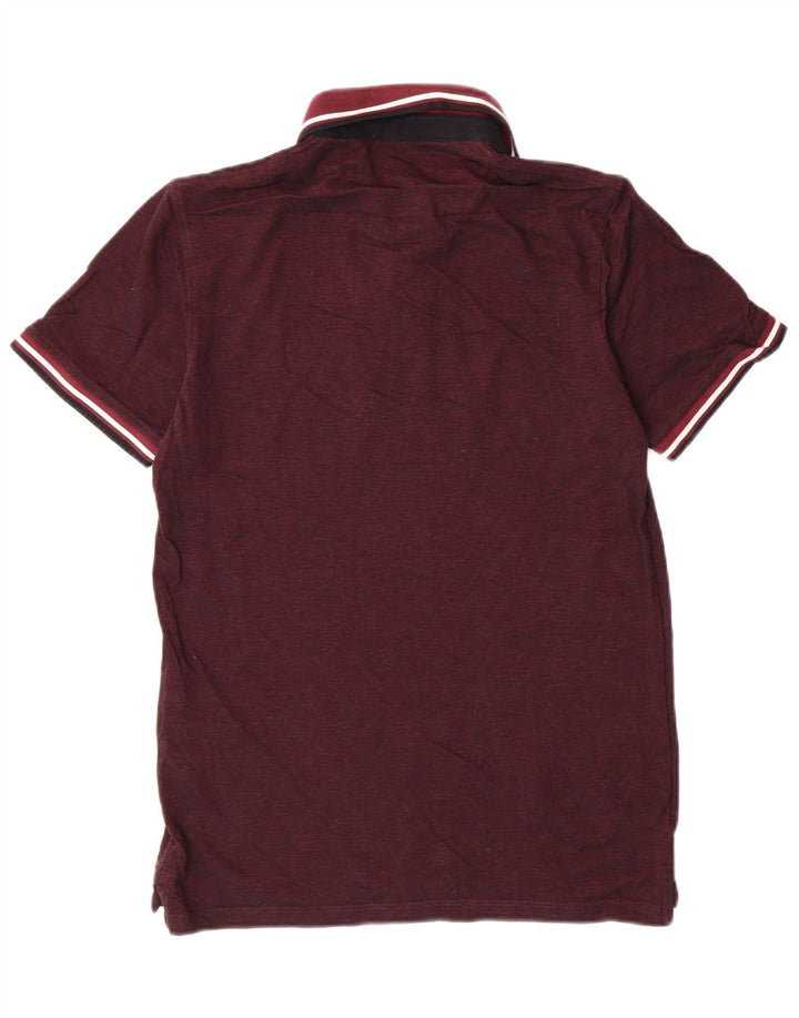 Cămașă polo pentru bărbați JACK & JONES Bumbac burgundă mediu