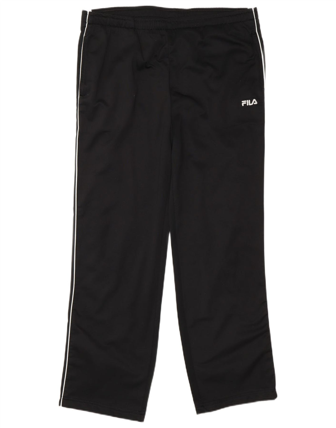 Pantaloni de trening Fila pentru bărbați, mari, negru, poliester color bloc