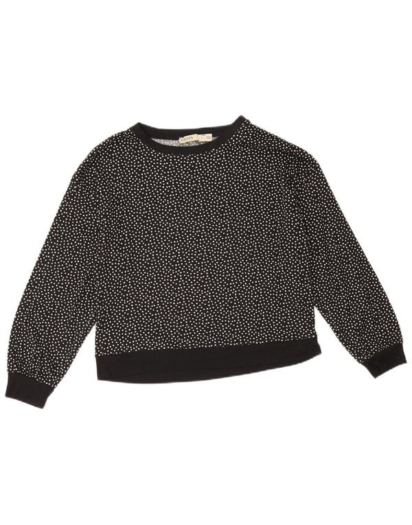 Pulover oversize pentru femei Oasis Crop pentru femei UK 10 mic, negru, buline