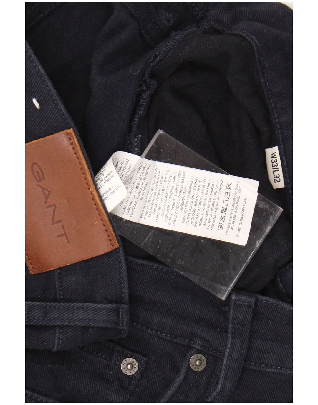 GANT Blugi pentru bărbați subțiri W33 L32 Bumbac bleumarin