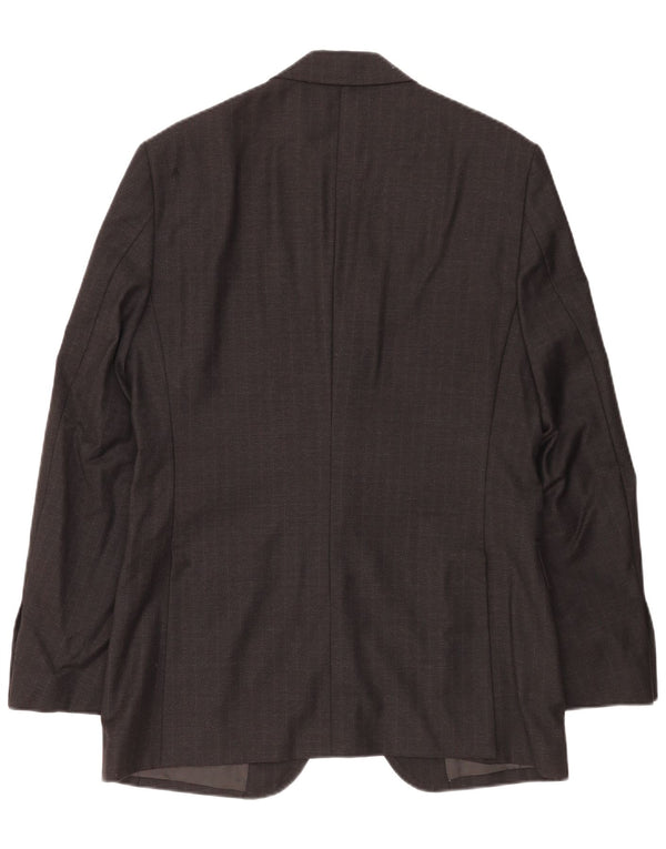 DOLCE & GABBANA Jachetă pentru bărbați cu 2 nasturi, UK 38, gri mediu, carouri