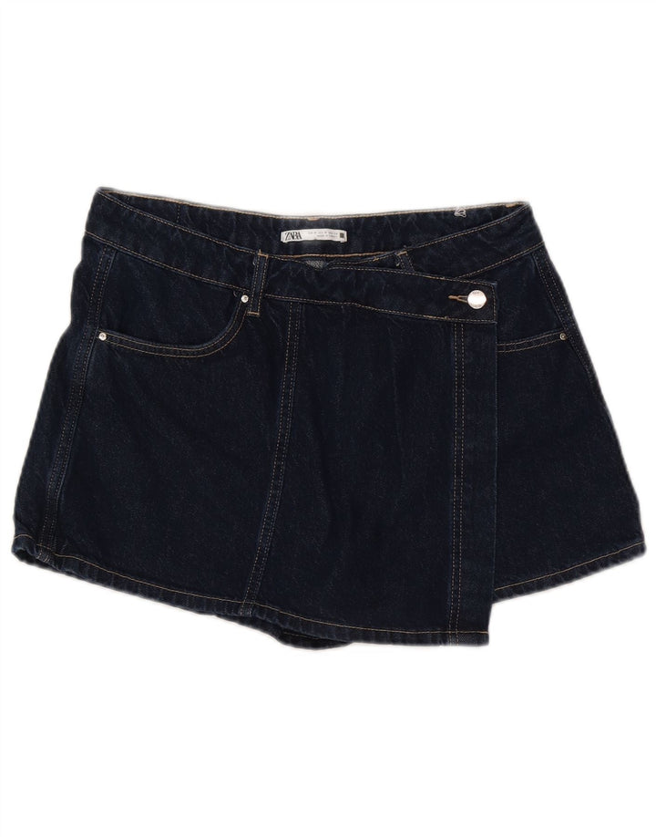 Pantaloni scurți din denim pentru femei Zara Medium W28 Bumbac bleumarin