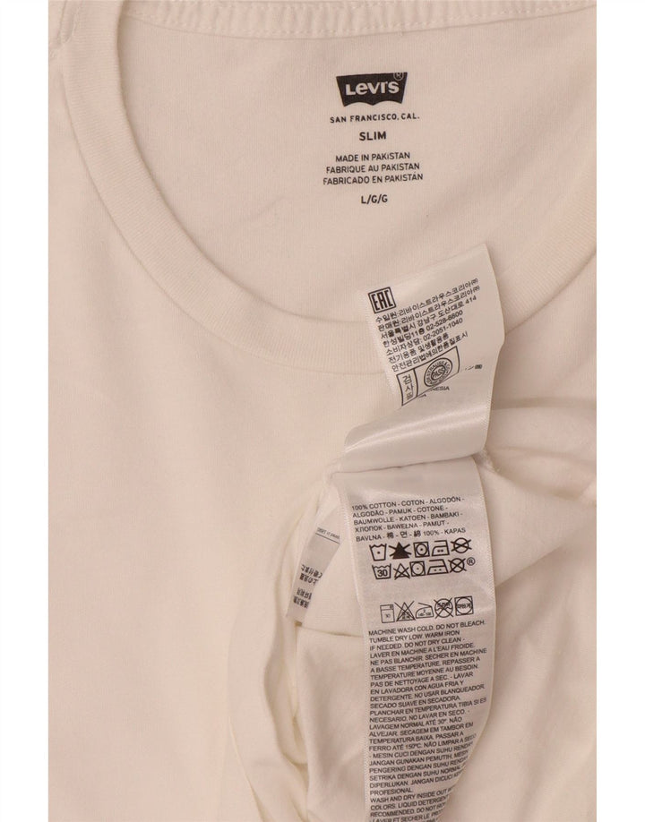 Tricou LEVI'S pentru bărbați Top mare, alb, din bumbac