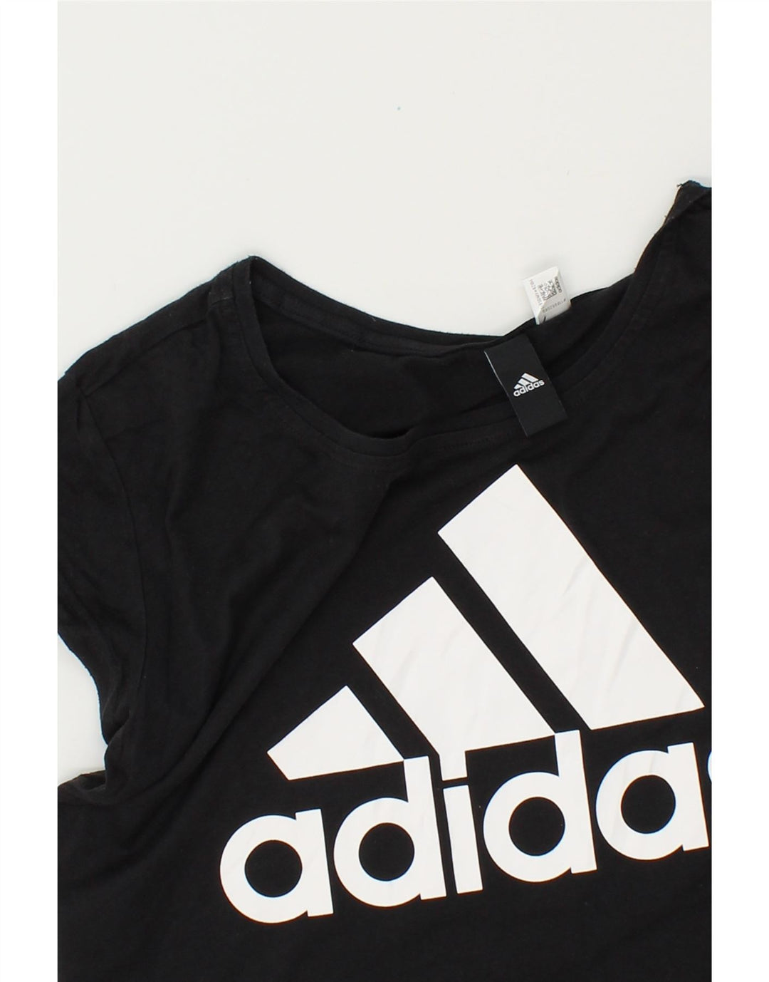 ADIDAS Womens Graphic T-Shirt Top UK 14 Medium Black Vintage Adidas and Second-Hand Adidas from Messina Hembry 
