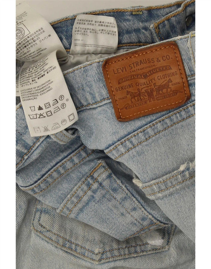 Blugi drepți distressed Ribcage Levi's pentru femei L27 L29 Bumbac albastru
