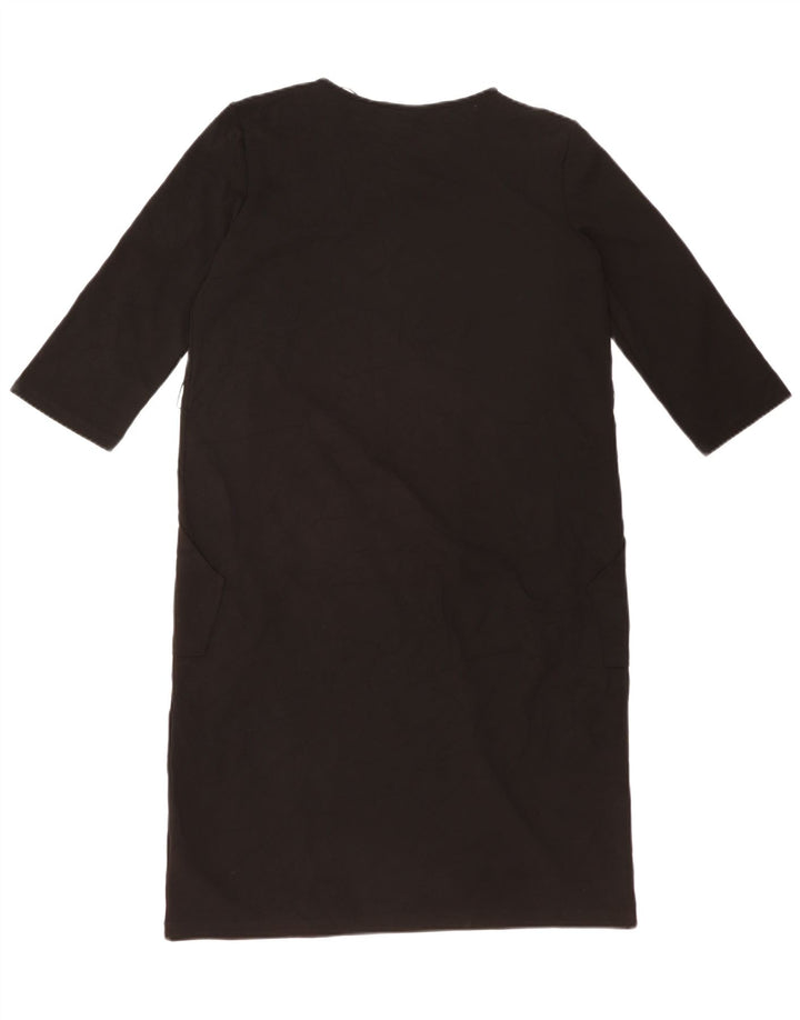 Rochie ZARA pentru femei cu mâneci 3/4 din poliester mare negru UK 14