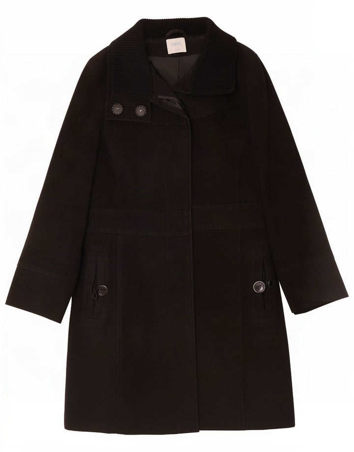 Oasis Pardesiu pentru femei UK 12 Medium Black Bumbac