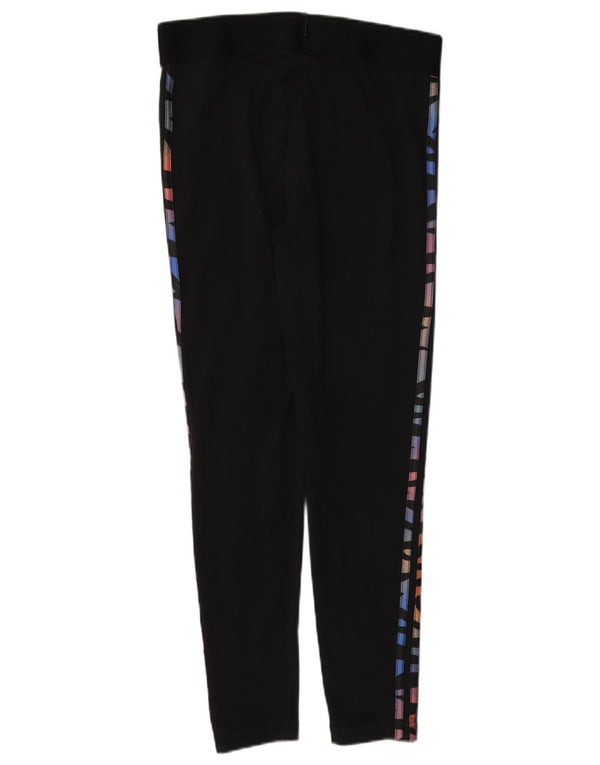 Leggings grafic Adidas pentru femei UK 12/14 bumbac mediu negru