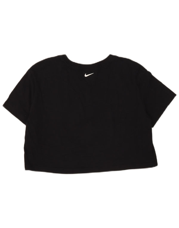 Tricou pentru femei Nike Crop Top UK 14 Medium Black Bumbac