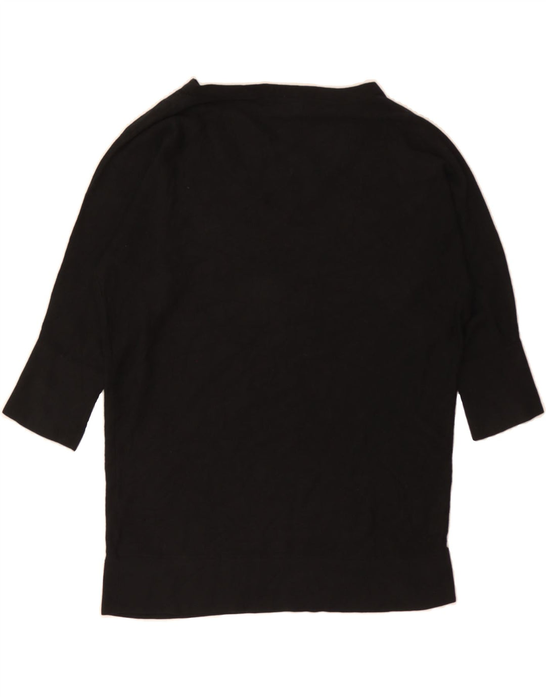 MOSSIMO Womens 3/4 Sleeve V-Neck Jumper Sweater UK 14 Medium Black Vintage Mossimo and Second-Hand Mossimo from Messina Hembry 