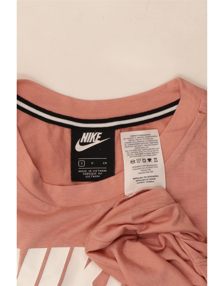 Tricou grafic crop NIKE pentru femei Top UK 10 Small Pink Poliester