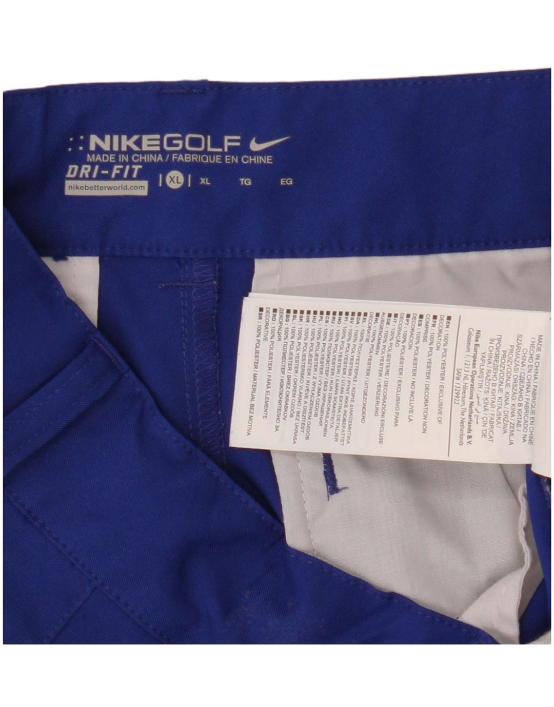 Pantaloni chino drepti Dri Fit Nike pentru bărbați XL W34 L29 poliester albastru