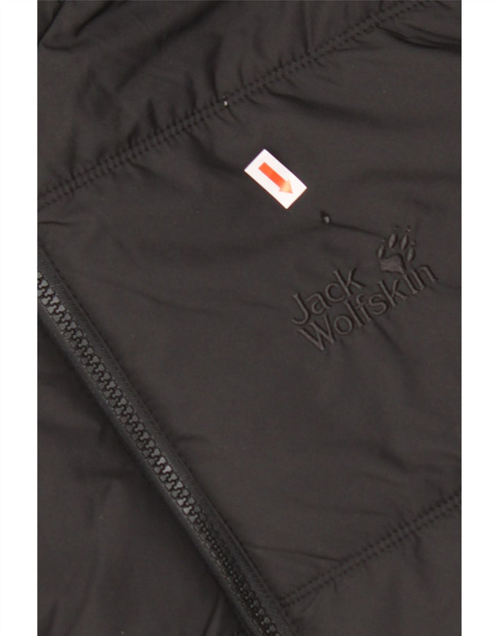 JACK WOLFSKIN Jachetă căptușită cu glugă pentru bărbați UK 40 Poliester mediu negru