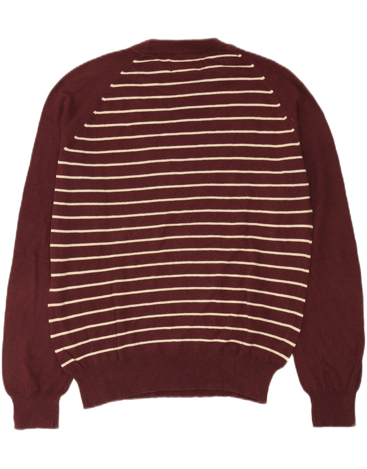 Foot Locker Pulover Crew Deck Jumper pentru bărbați Medium Burgundy cu dungi