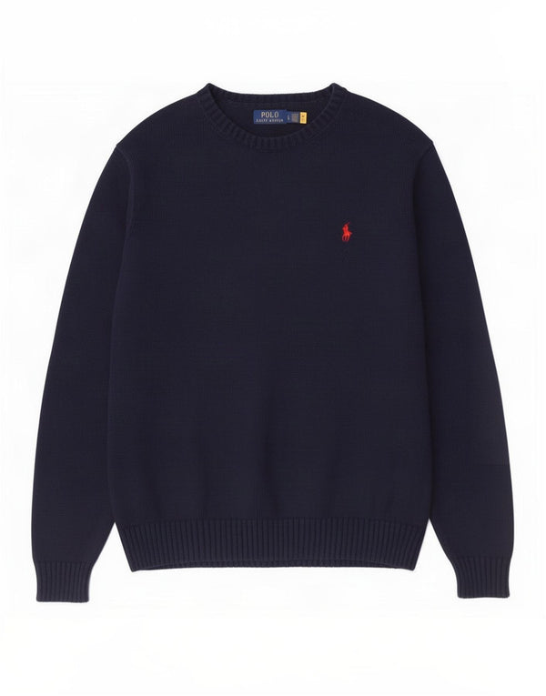 Pulover Polo Ralph Lauren pentru bărbați, cu gât de barca, bumbac mare, albastru