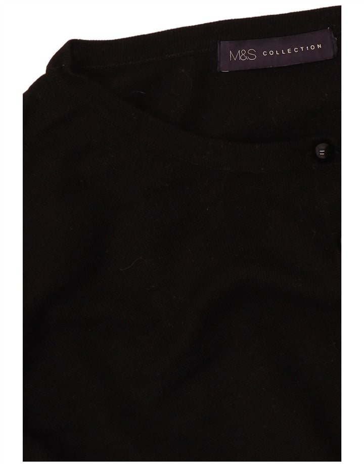 MARKS & SPENCER Pulover cardigan crop pentru femei UK 14 Medium Black