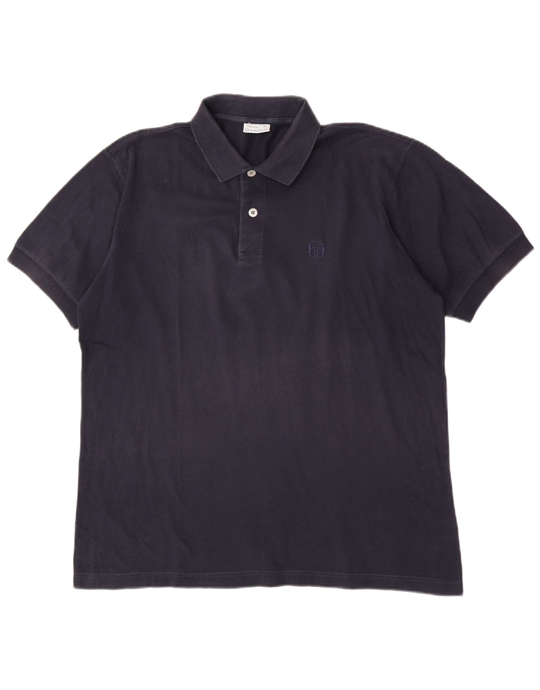Cămașă polo Sergio Tacchini pentru bărbați din bumbac mare, albastru bleumarin